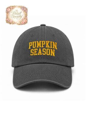 Cotton Baseball Cap Embroidered Autumn Fall Hat Adjustable